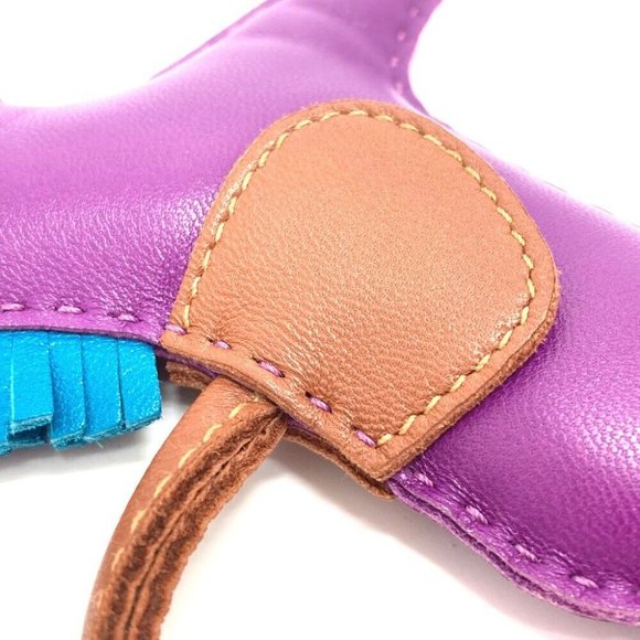 HERMES Rodeo GM Bag accessories strap Bag charm Leather purple - Picture 11 of 12